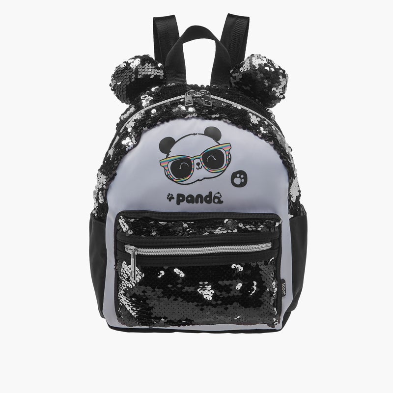ICON Panda Print Sequinned Backpack for Kids - Image 1